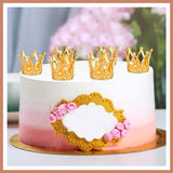24 Pcs Crown Cake Topper Mini Baby Crown Tiny Queen Small Alloy Gold