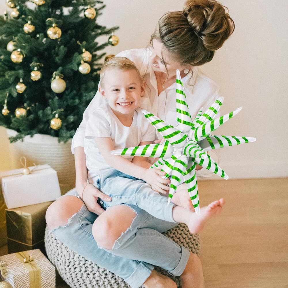 Green White Christmas Balloon Winter Holiday Happy New Year Xmas Eve