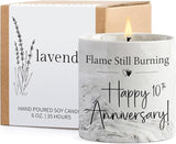 10th Anniversary Candle 10th Anniversary Present for Him Her Wife