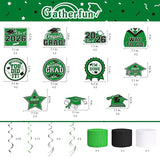 Green Themed 2026 Graduation Decorations Set - Congrats Grad Banner,