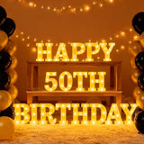 17 Pcs 50th Birthday Party Decoration Happy 50th Birthday Light up