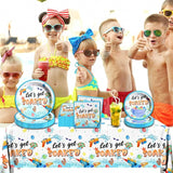 Summer Party Decorations Pool Party Supplies Tableware Set Let's Get