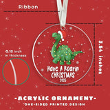 KATLADIZ Dinosaur Ornaments for Christmas Tree - Dinosaur Christmas