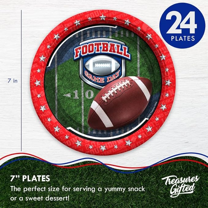Treasures Gifted Football Party Decorations Serves 24 Dinnerware