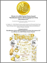 248 Pc Premium Engagement Party Decorations Gold and White Bridal