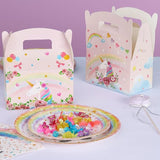 WERNNSAI 12 Pcs Unicorn Party Favor Boxes- Rainbow Unicorn Goodies