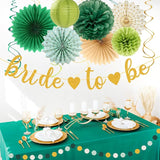 Sage Green Champagne Gold Bachelorette Party Decorations 21pcs Baby