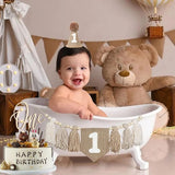 1st Birthday Decorations Boys High Chair Banner With One Cake Topper