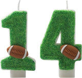 Football Candles 14,14 Candles for Birthday Cake Boy,Number 14