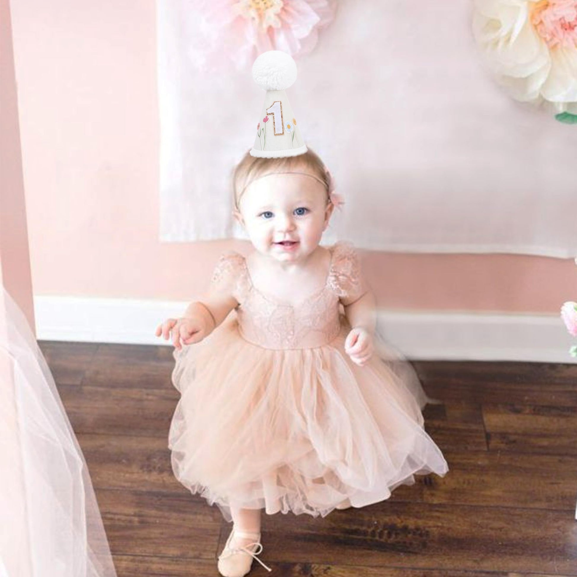 WUTKYAX Wild Flower 1st Birthday Hat - First and Decor for Girls,Our