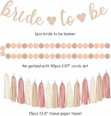 Blush Pink Rose Gold Bridal Shower Fall Party Decorations 31pcs