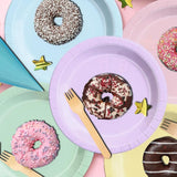 Pastel Party Decorations 60Pcs Rainbow Plates and Napkins Unicorn