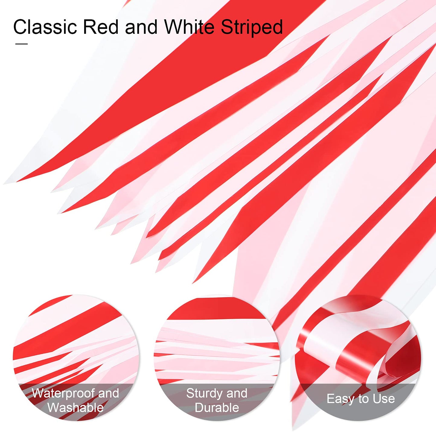 8 Sets 256 ft 160 Pieces Carnival Circus Bunting Banner Red and White