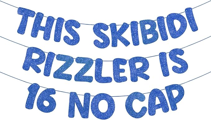 Fulmoon Pre Strung This Skibidi Rizzler Is 16 No Cap Glitter Banner #3
