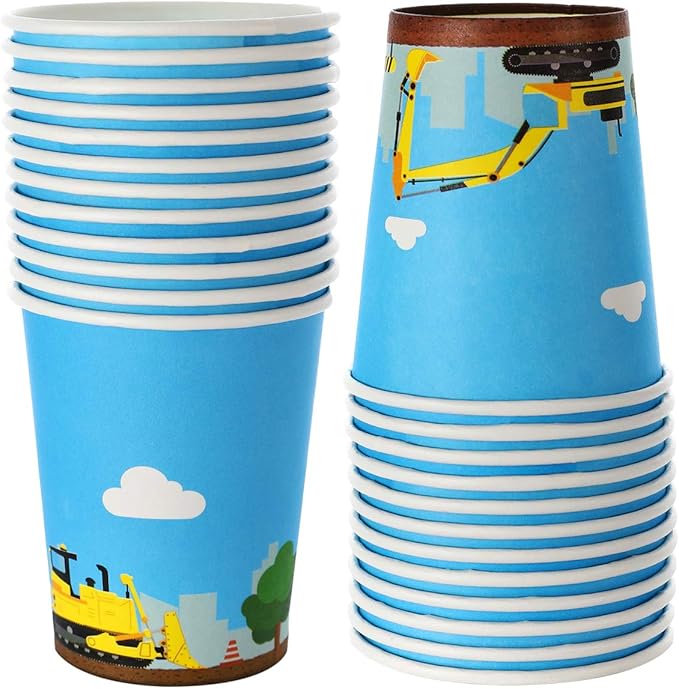 Construction Birthday Party Supplies Set 97 Pieces For Kids Serves