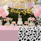12 Pack Cowgirl Baby Shower Plastic Tablecloth for Rectangle Tables