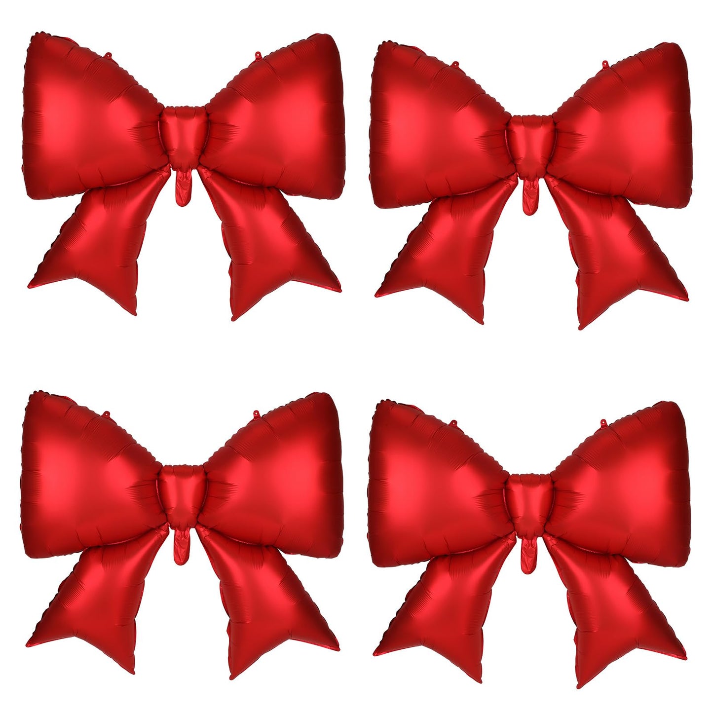 4Pcs Giant Bow Balloons, 97.5cm/38in Big Elegant Coquette Theme Red