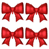 4Pcs Giant Bow Balloons, 97.5cm/38in Big Elegant Coquette Theme Red