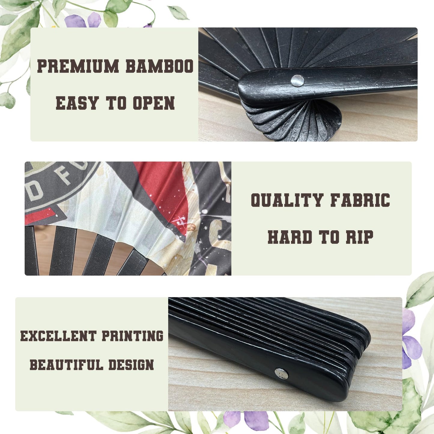 SeeWeLove Decorative Folding Fans Personalized Fans Custom Fan