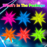 Vertintong 12 Pcs Explosion Glow in The Dark Neon Balloons Foil