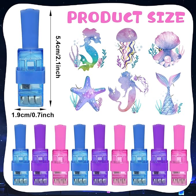 36Pcs Mermaid LED Finger Lights Mermaid Party Favors Glow in the