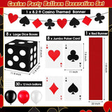 52 Pcs Casino Themed Decorations Set Game Casino Night Entryway Door
