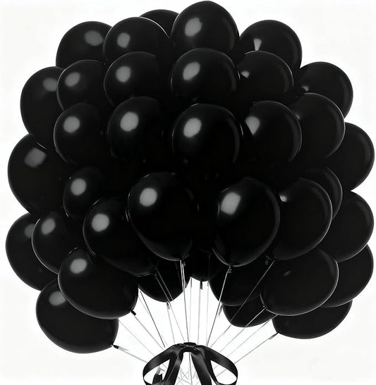 160pcs Black Balloons 12 Inch Matte Latex Balloons for Graduation
