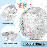 Jenaai Disco Ball Large Piñata 16 Inch, Round Blank Disco Piñata  Shin