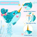 WERNNSAI Narwhal Piñata - Girl Narwhal Party Piñata Game Whale Ocean