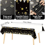 Happy Retirement Party Supplies Serves 24 Black and Gold Retirement