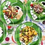 175 Piece Soccer Themed Disposable Plate Set for 25 Guests Party