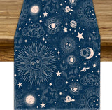 JanJCurt Sun Moon Table Runner, Zodiac Vintage My W13"x L108" Sun Moon