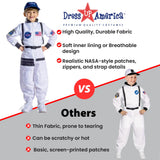 Dress Up America Kids NASA Astronaut Costume – Orange Space Suit with