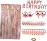28pcs Rose Gold Birthday Balloons Party Decoration Set with Sequin