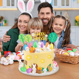 29Pcs Easter Cake Decorations Set with Mini Rabbits Easter Eggs