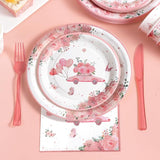 Love in Bloom Bridal Shower Decorations 168pcs Bridal Shower Plates