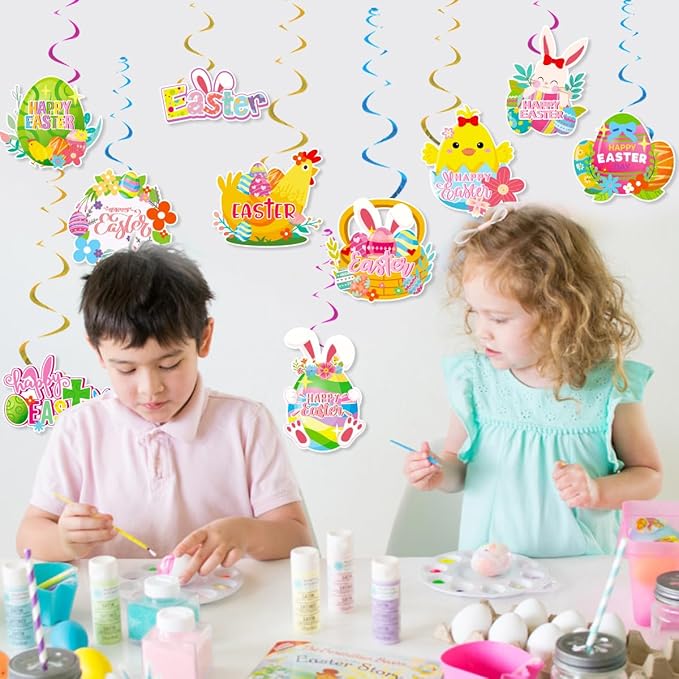 Easter Themed Party Decorations Happy Easter Banner Rabbit Egg