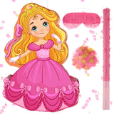 Threan Princess Piñata Fairy Party Decorations Pink Ballet Piñata