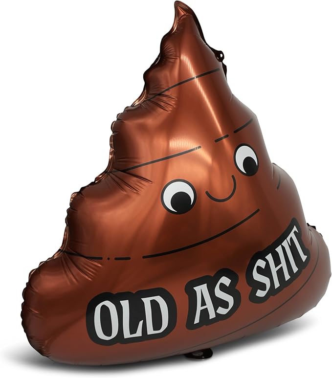 XL Foil Balloons (2 Pack) – Old As Sh*t, Funny Over the Hill Birthday