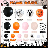 Halloween Balloon Arch Pink Black Orange Balloons Garland 3D Bat