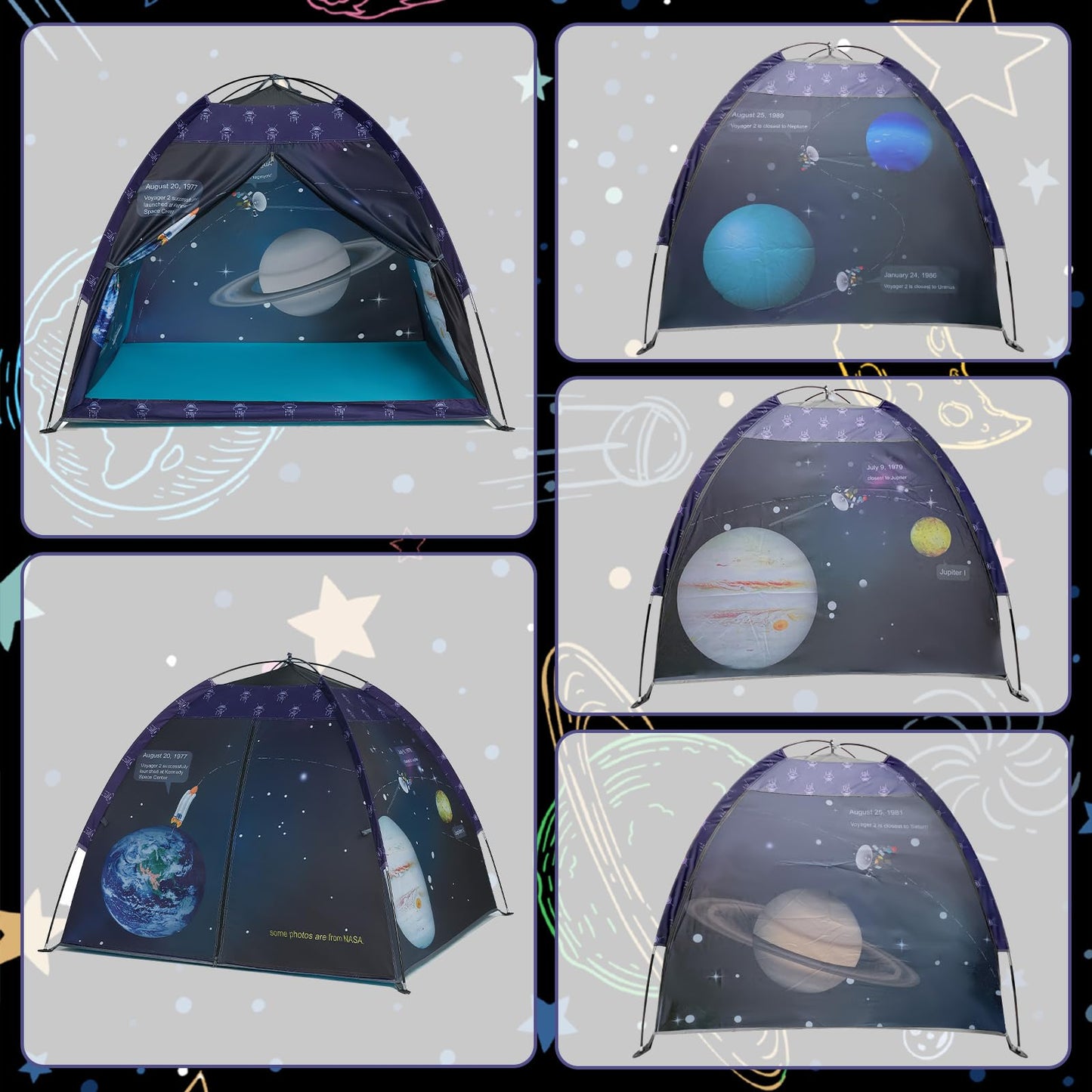 alprang Space World Play Tent Galaxy Dome Playhouse for Boys and Girls