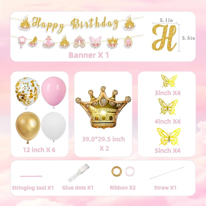 Princess Birthday Party Decorations Princess Party Decorations Pink