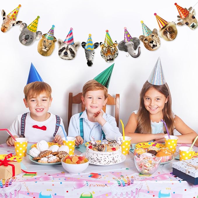 Safari Animals Happy Birthday Banner Wild Animal Banners Party Animal