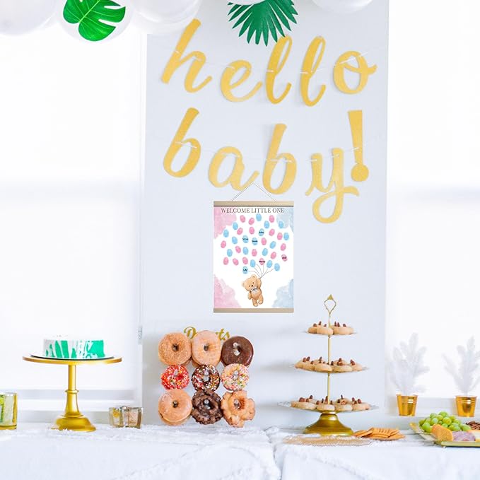 Bear Theme Baby Gender Reveal Decorations Baby Shower Guest Book