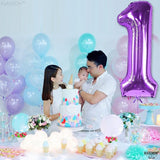 KatchOn, Purple 1 Balloon Number for First Birthday - 40 Inch |