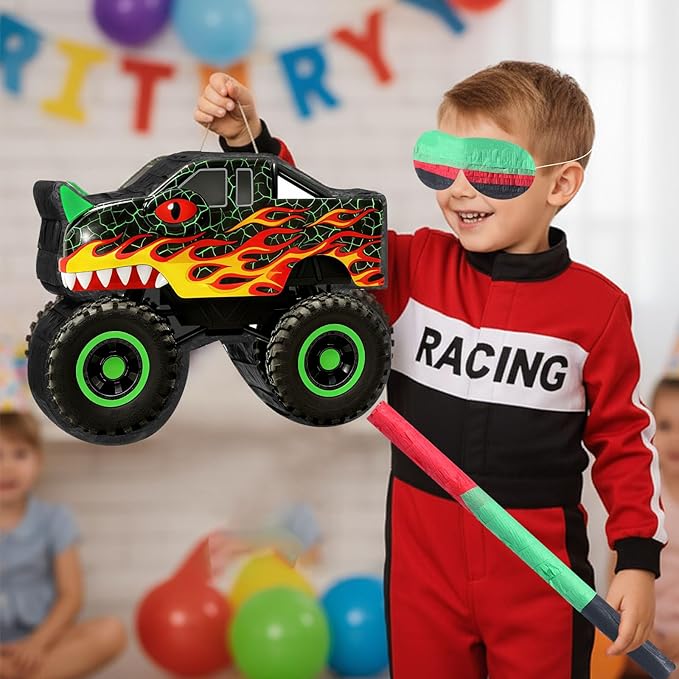 Monster Truck Party Decorations Dinosaur Monster Truck Piñata Dino