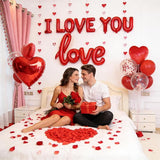 1100PCS Valentine's Day Balloons Kit with XOXO Red Heart and I Love