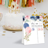 Gender Reveal Party Games Rose Theme Baby Gender Reveal Voting Board