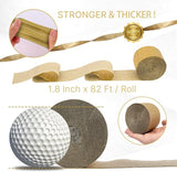 PartyWoo Metallic Gold and Silver Crepe Paper Streamers 4pcs 328ft