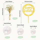 30 PCS Mini Balls Cake Topper DIY Cake Insert Topper Acrylic Cake